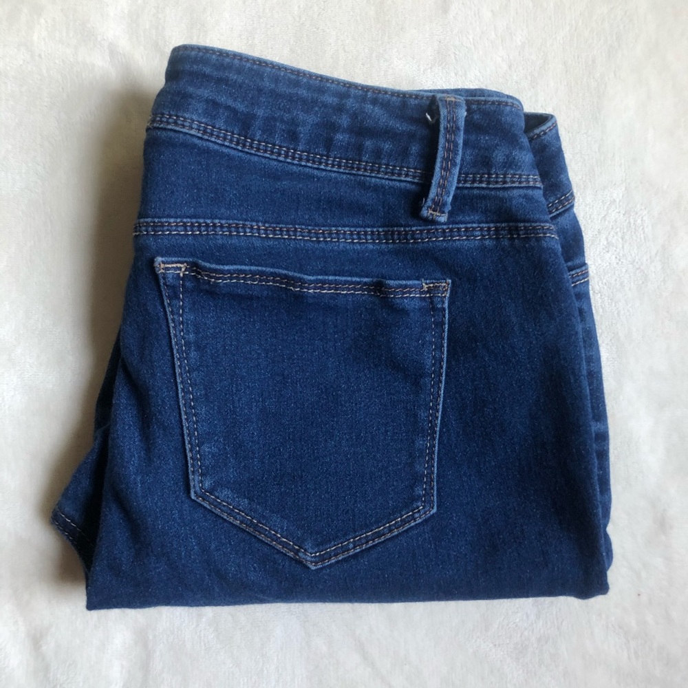Evermore Denim Ankle Cropped Blue Jeans